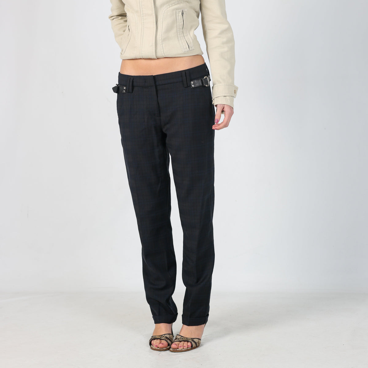 Navy Blue Y2K Iceberg Formal Trousers (S)