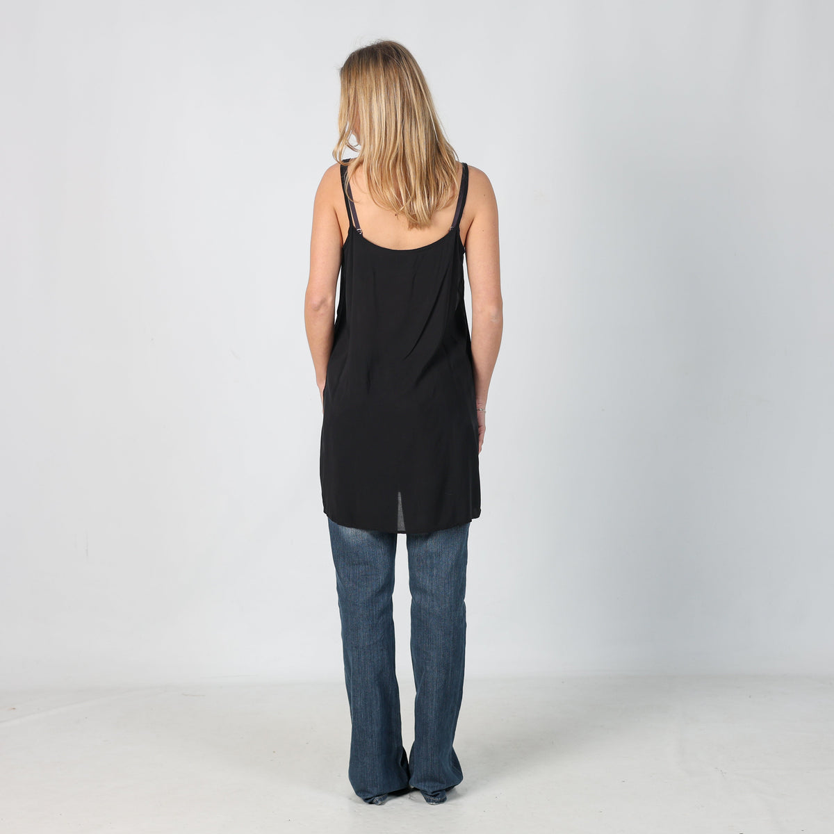 Black Y2K Slip Dress (M)