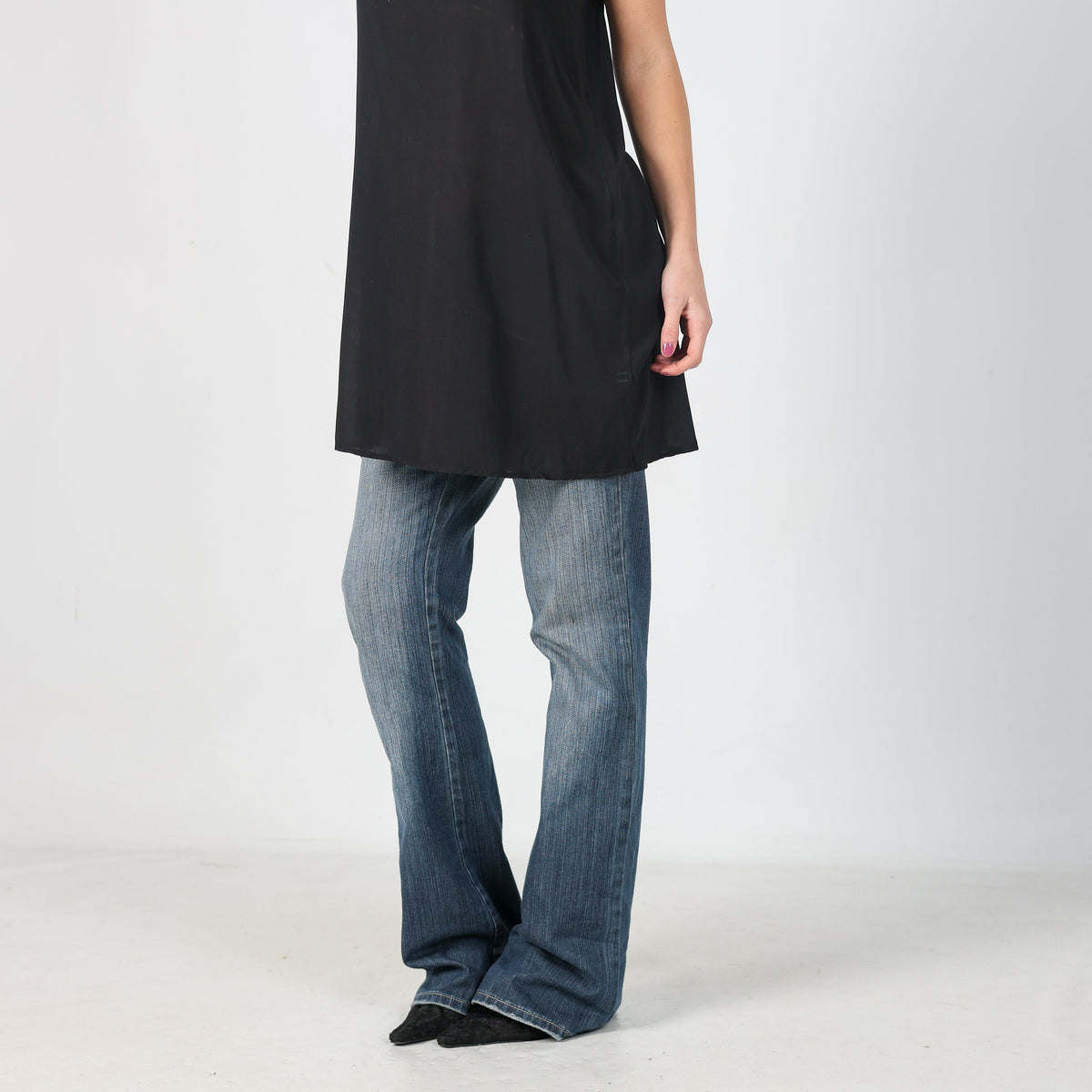 Black Y2K Slip Dress (M)