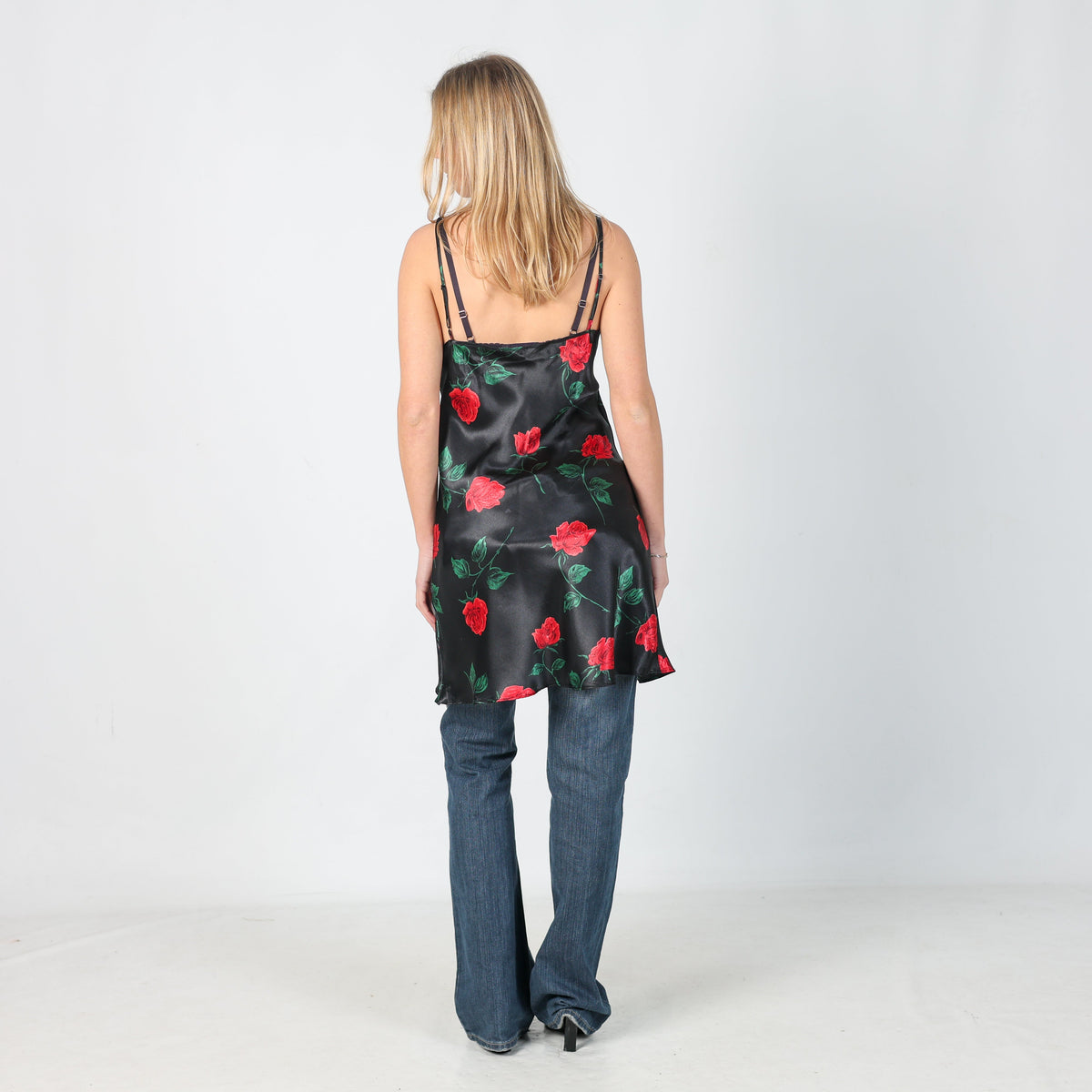 Black Y2K Slip Dress (M)