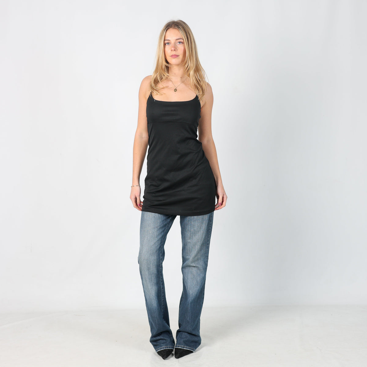 Black Y2K Pimkie Woven Mini Dress (XS)