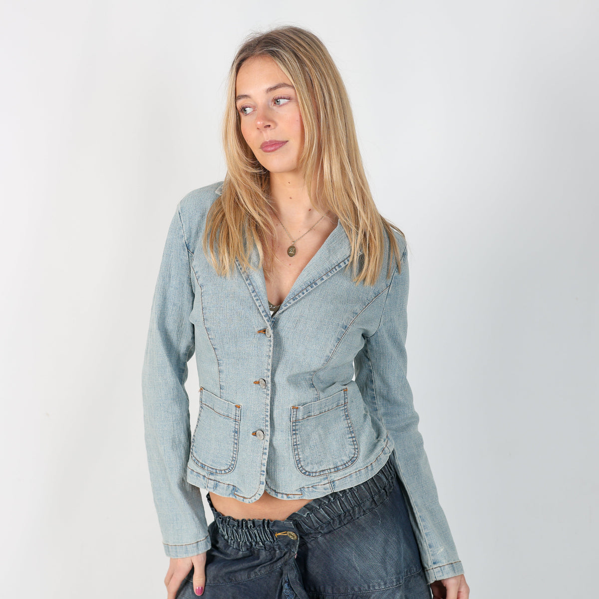 Light Blue Y2K Terranova Denim Jacket (S)