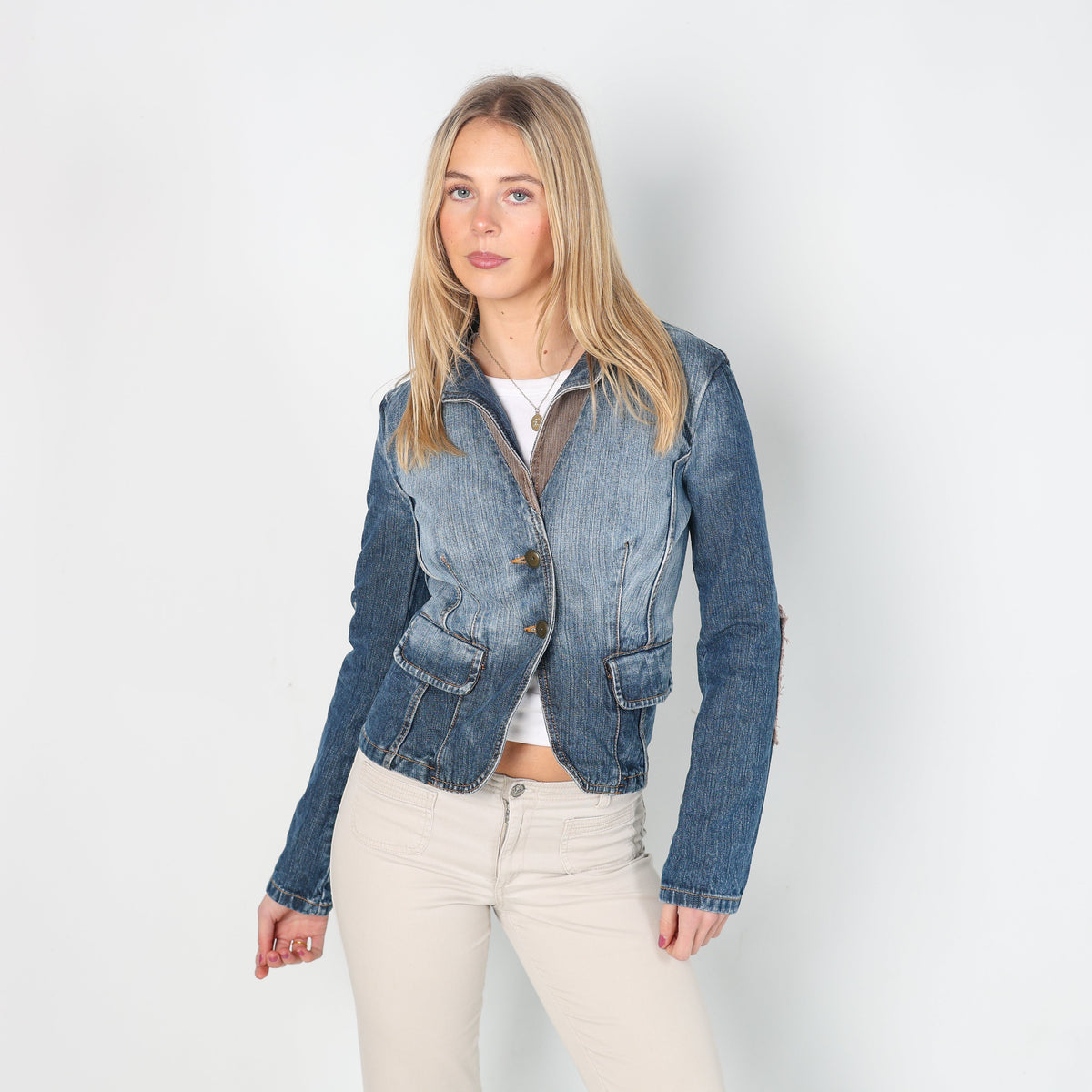 Blue Y2K Stefanel Denim Jacket (S)