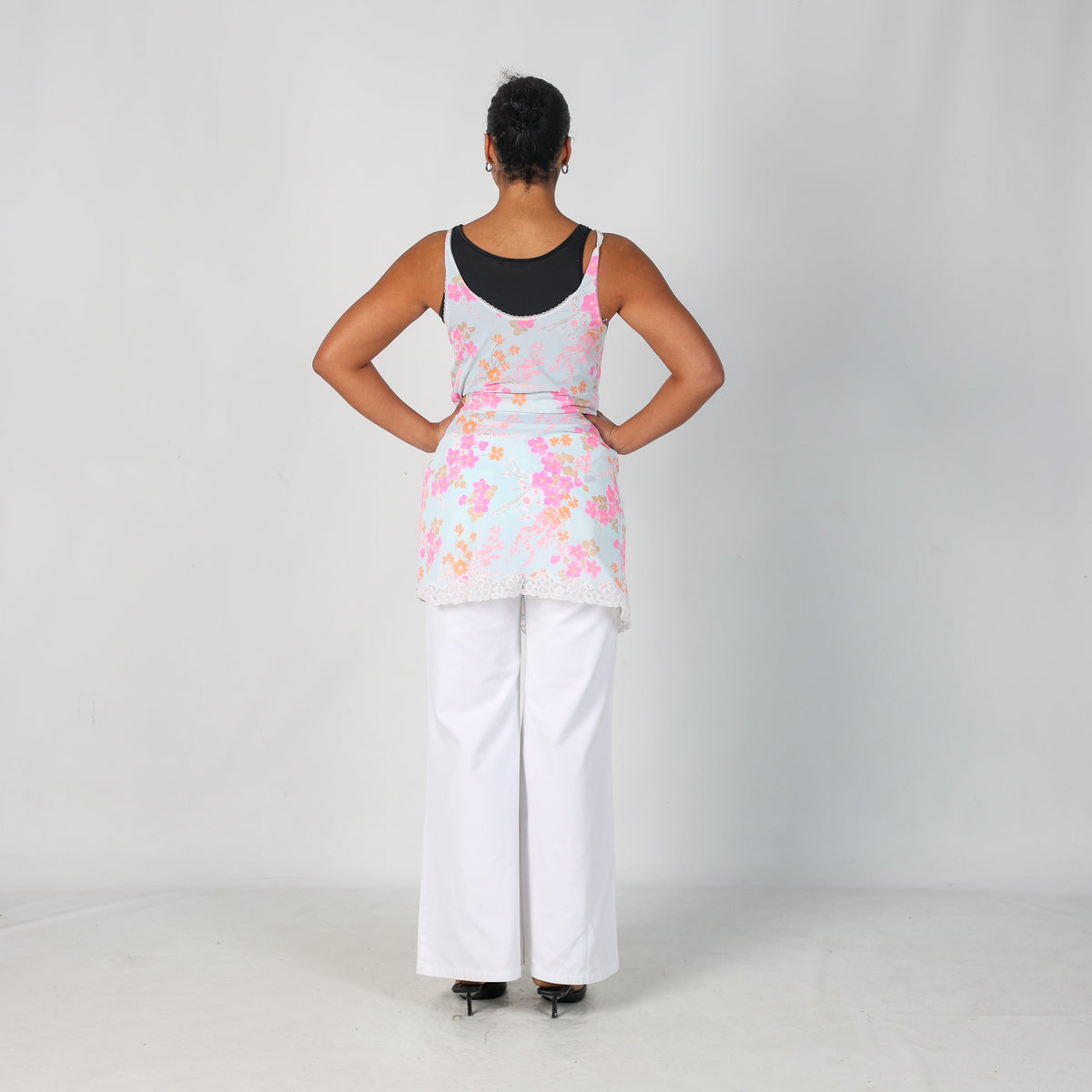 White Y2K Slip Dress (M)
