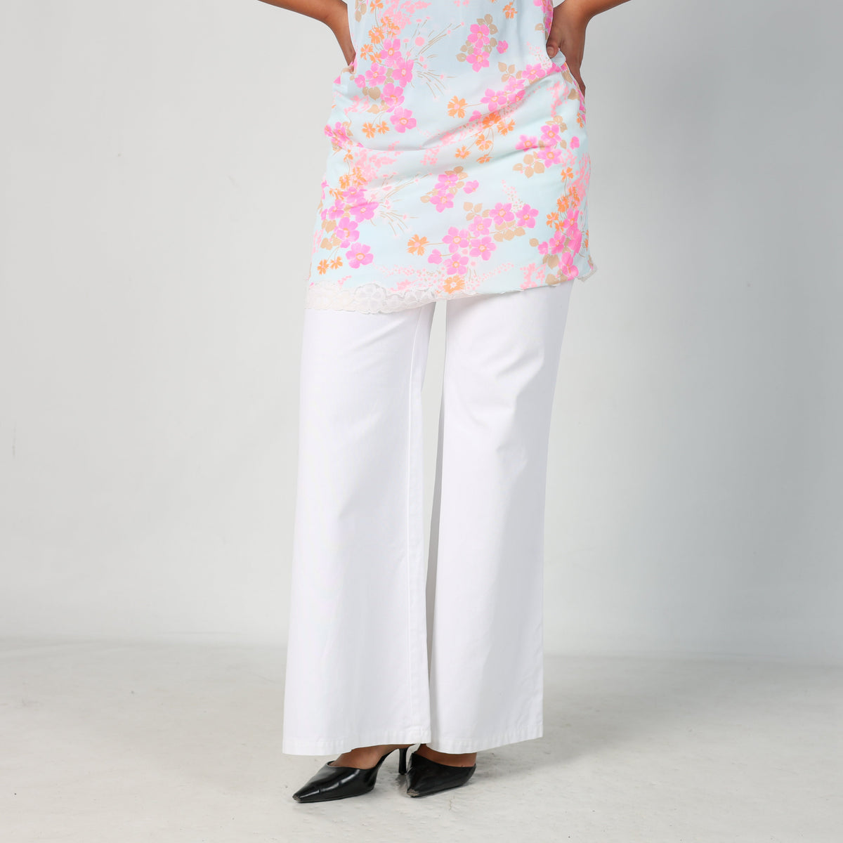 White Y2K Slip Dress (M)