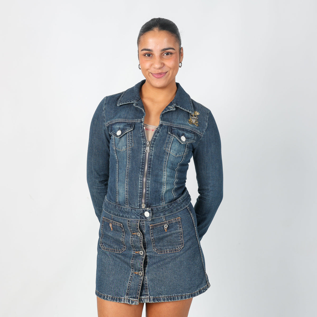 Blue Y2K Monella Vagabonda Denim Jacket (S)