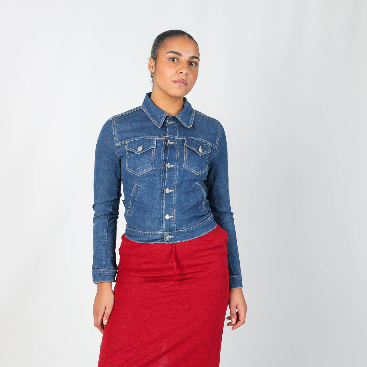 Blue Y2K Jennyfer Denim Jacket (S)