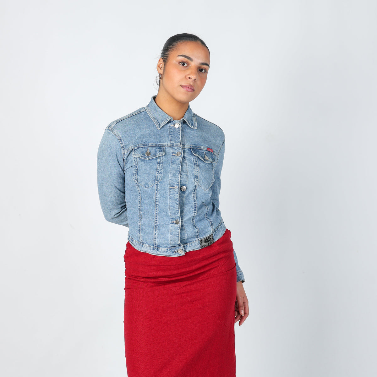 Light Blue Y2K Denim Jacket (M)