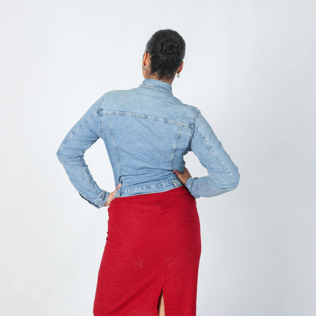 Light Blue Y2K Denim Jacket (M)