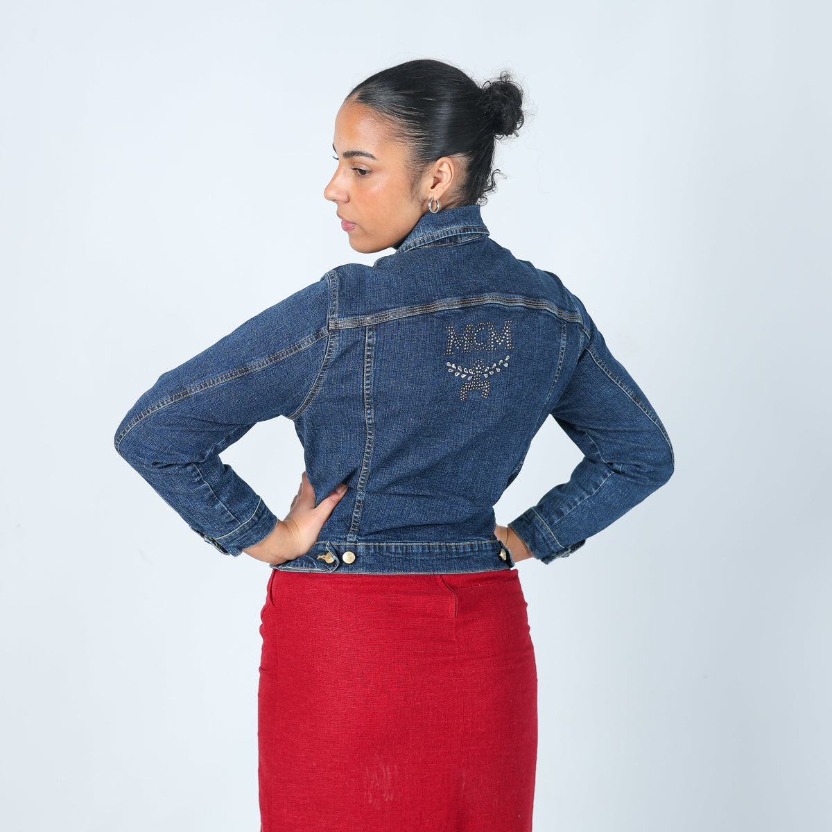 Blue Y2K MCM Denim Jacket (M)