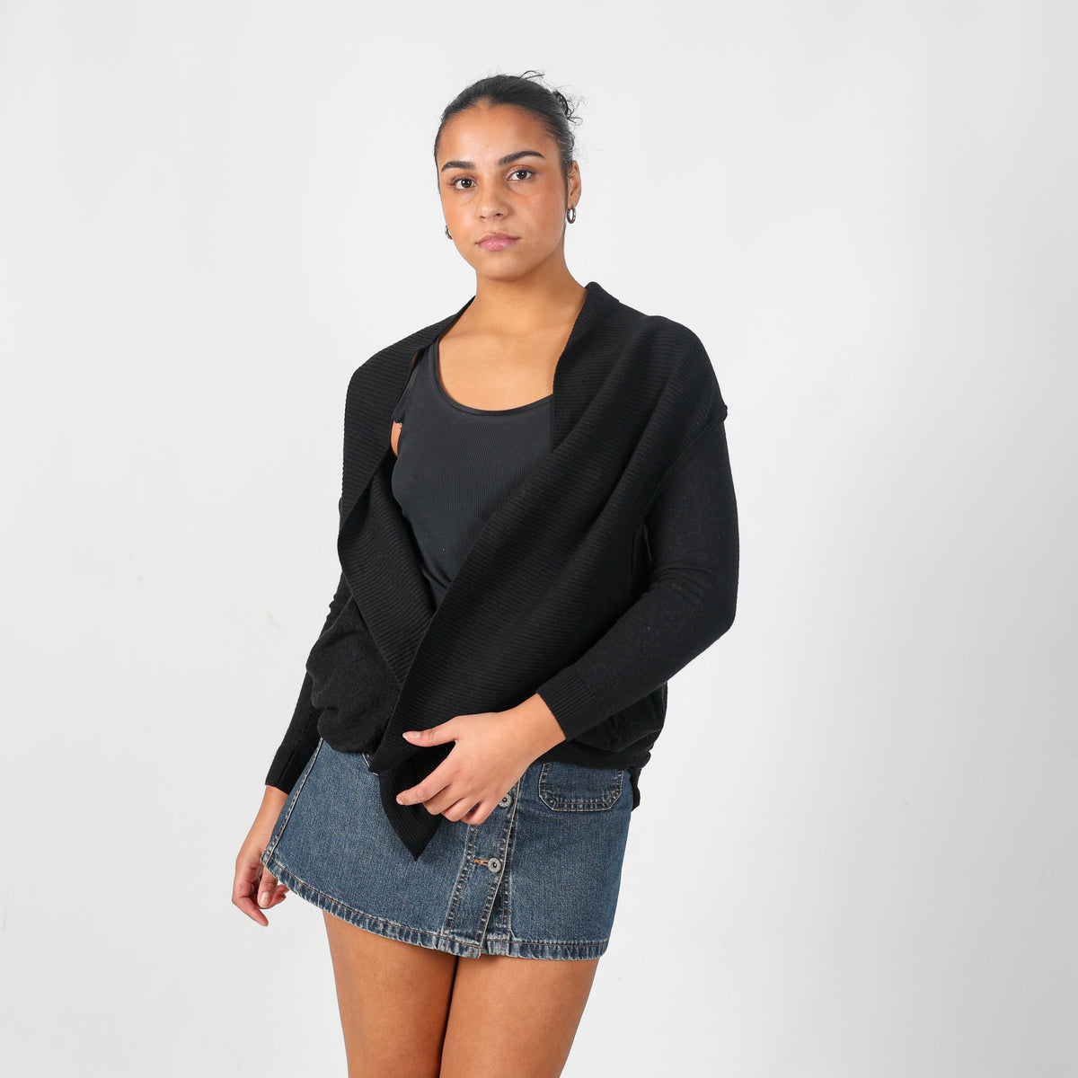Black Y2K Armani Jeans Cardigan (M)