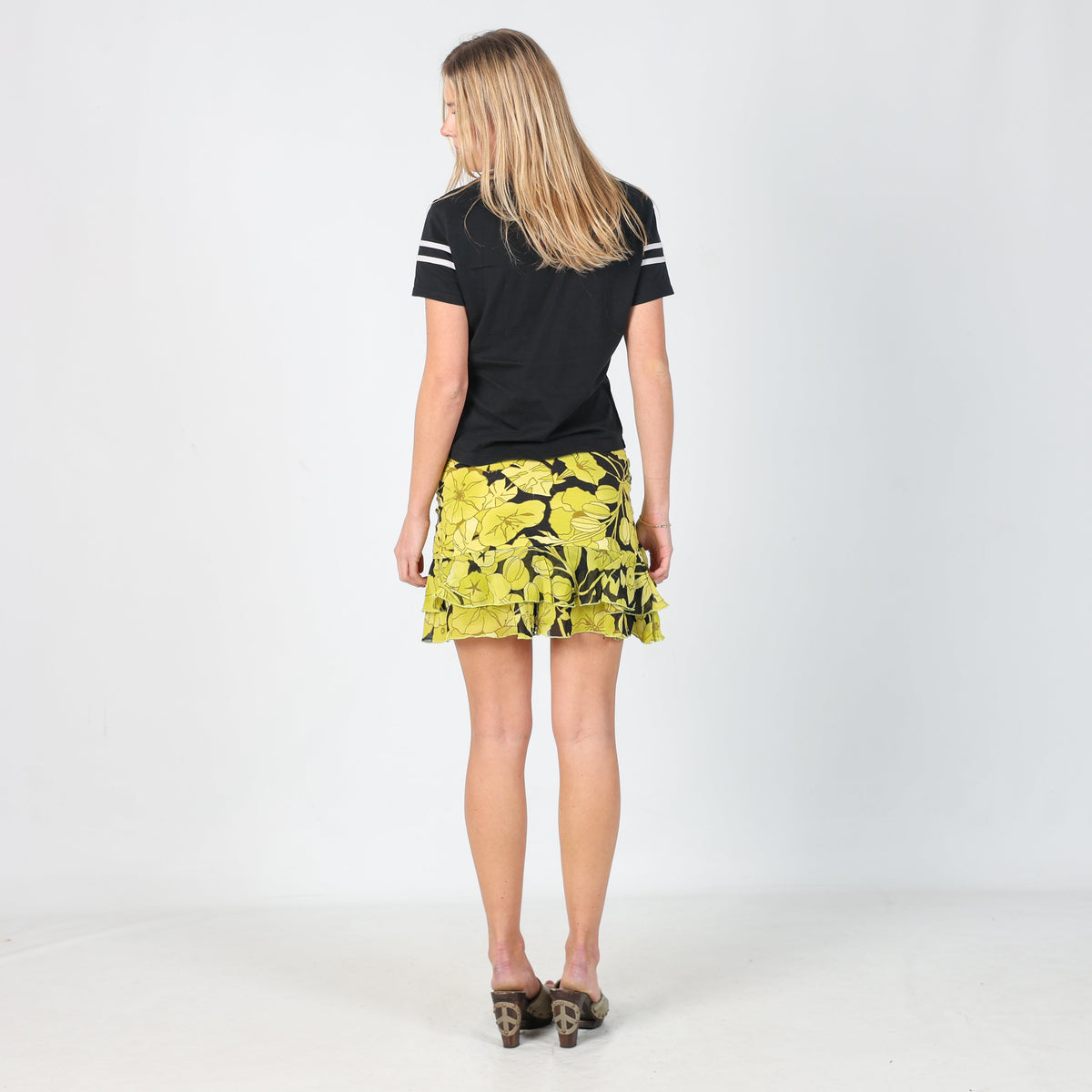 Light Green Y2K Woven Mini Skirt (XS)