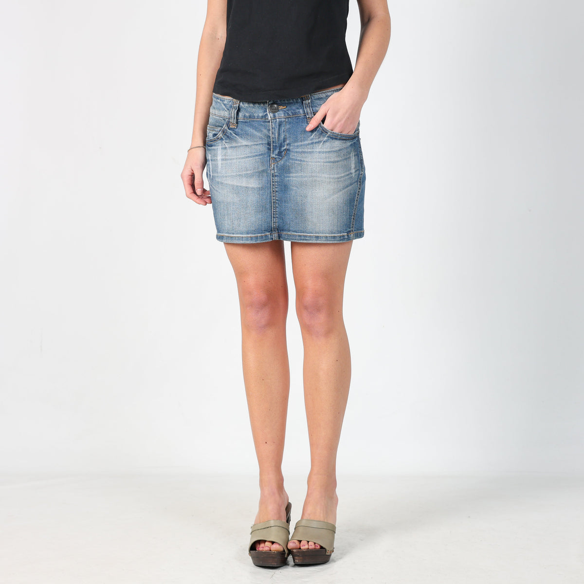 Blue Y2K ONLY Denim Mini Skirt (XS)
