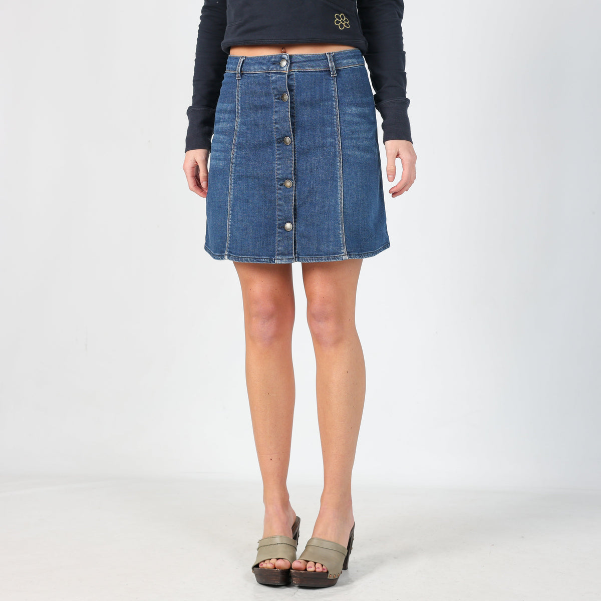 Blue Y2K GAS Denim Mini Skirt (XS)