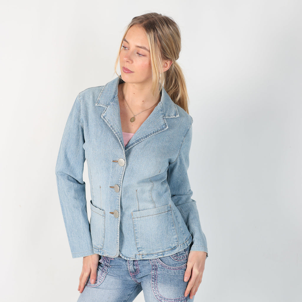 Blue Y2K B-52 Denim Jacket (S)