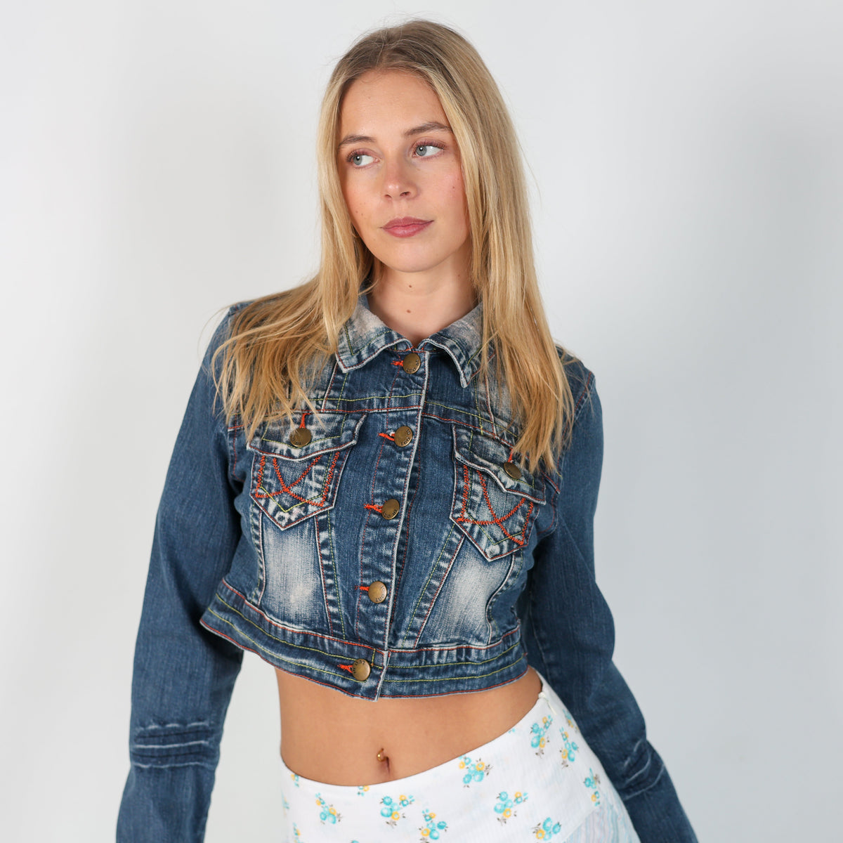 Blue Y2K Luo Di Denim Jacket (M)