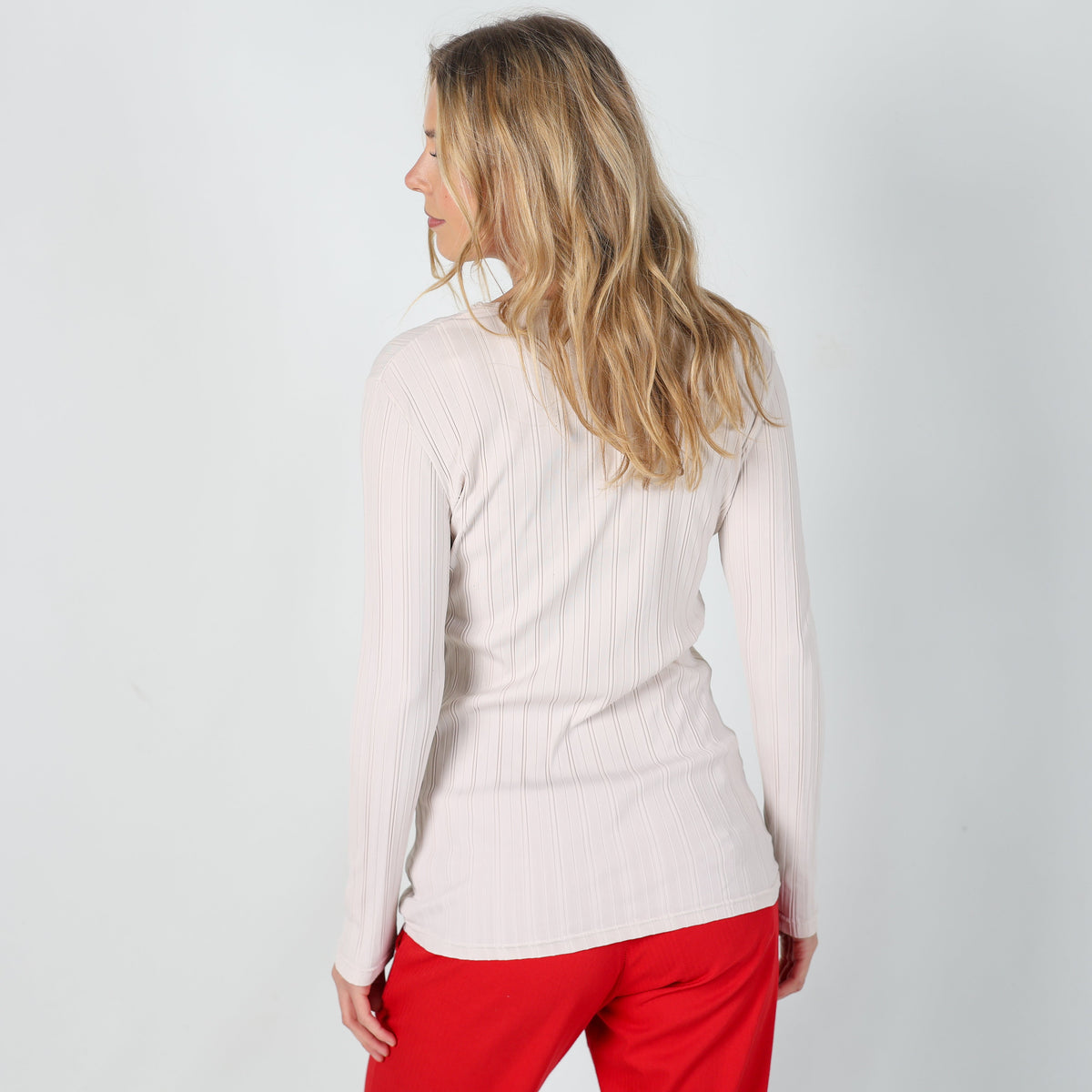 Cream 90s Stefanel Long Sleeve Top (S)