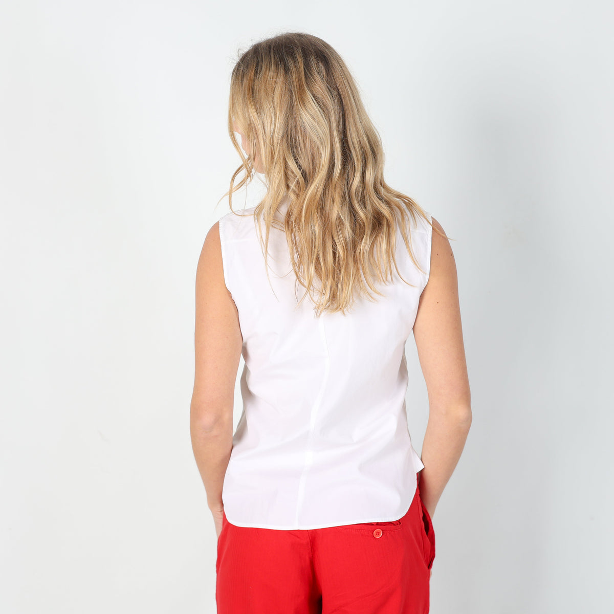 White 90s Jil Sander Woven Vest (M)