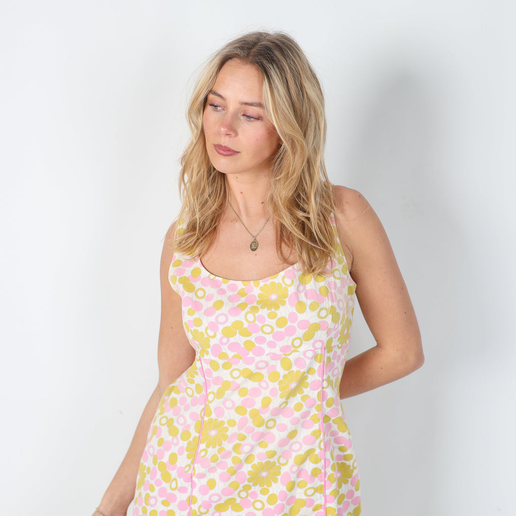 Baby Pink Y2K Max&Co. Woven Midi Dress (M)