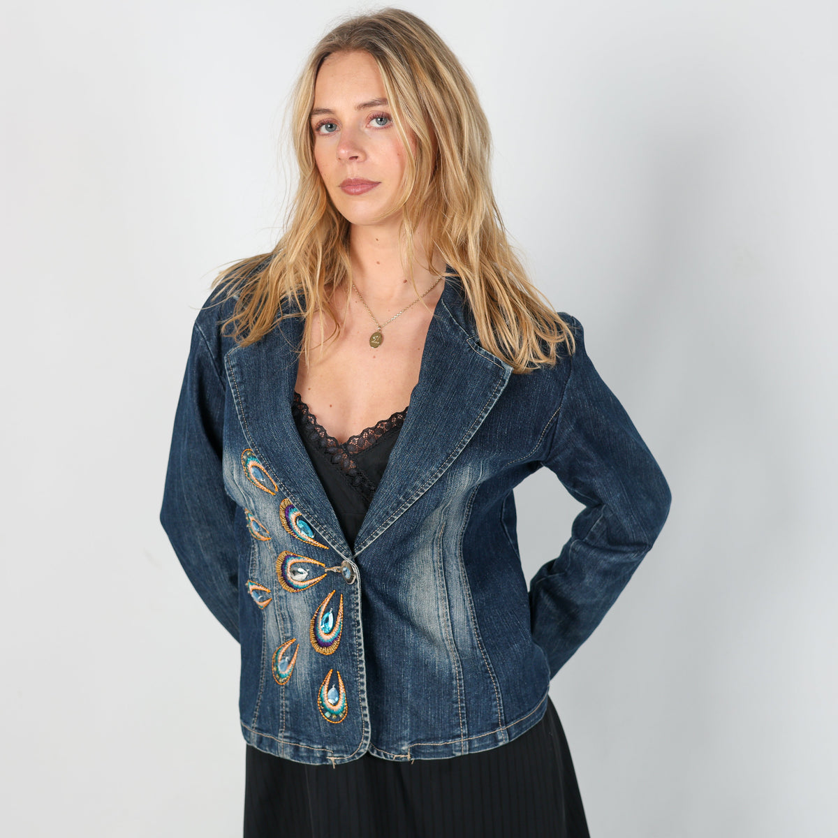 Blue Y2K XFN Denim Jacket (L)