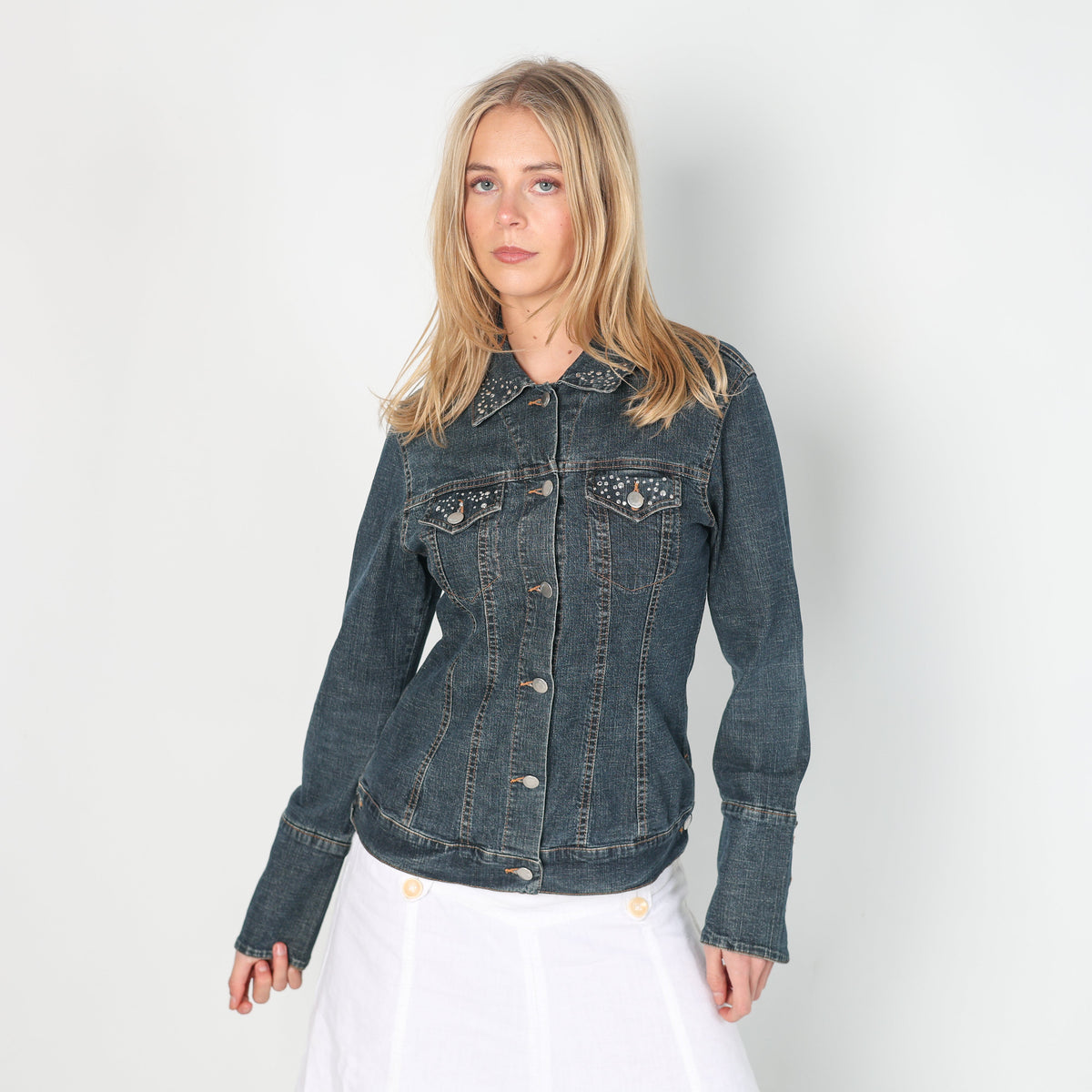 Blue 90s Glam Denim Jacket (M)