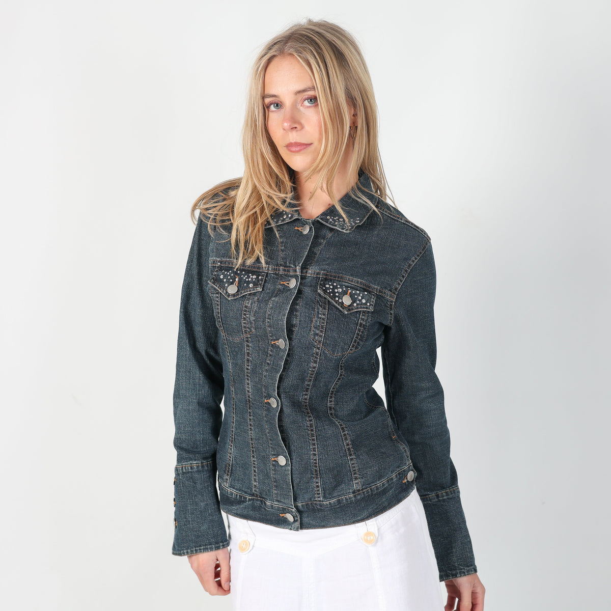 Blue 90s Glam Denim Jacket (M)