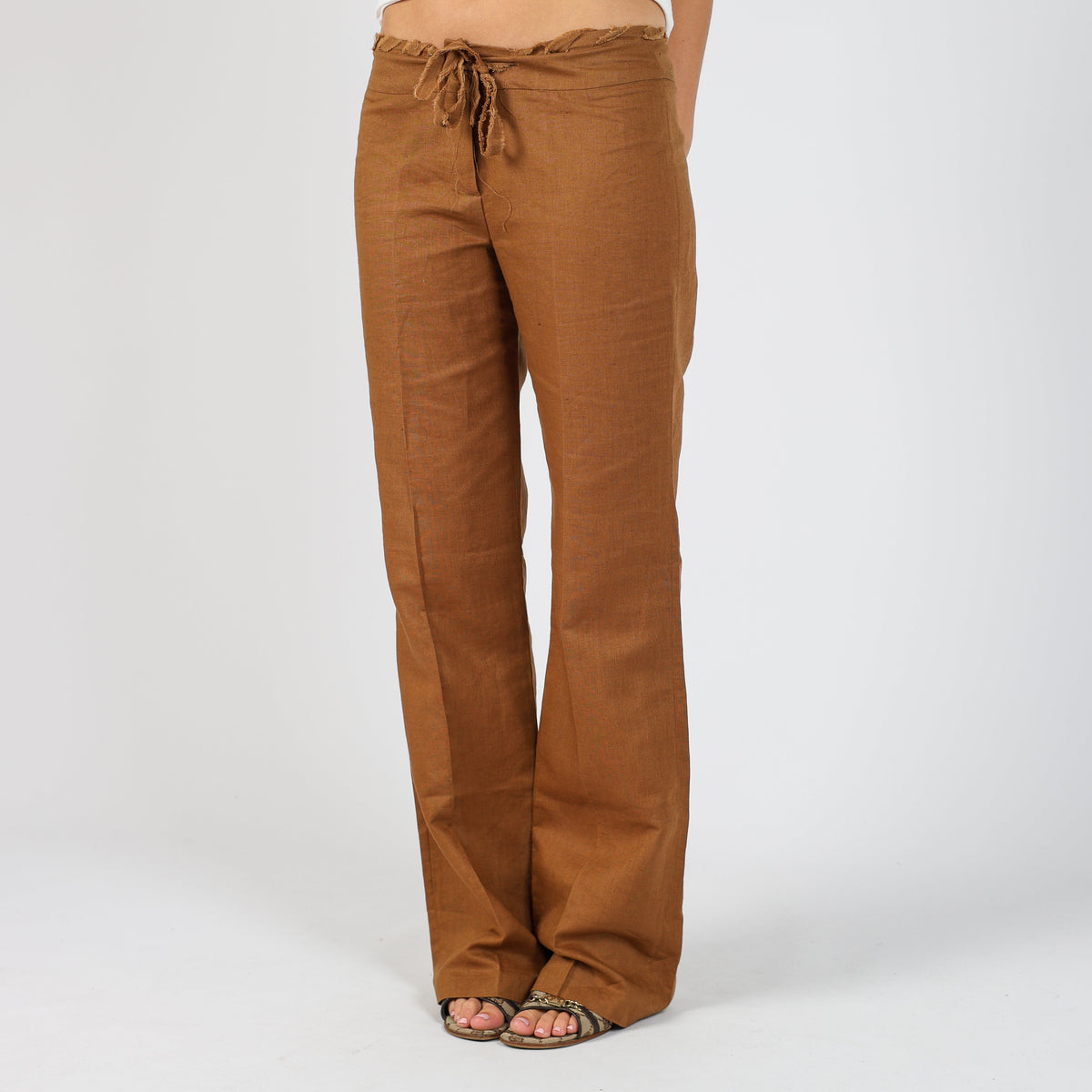 Tan Y2K Naf Naf Woven Trousers (S)