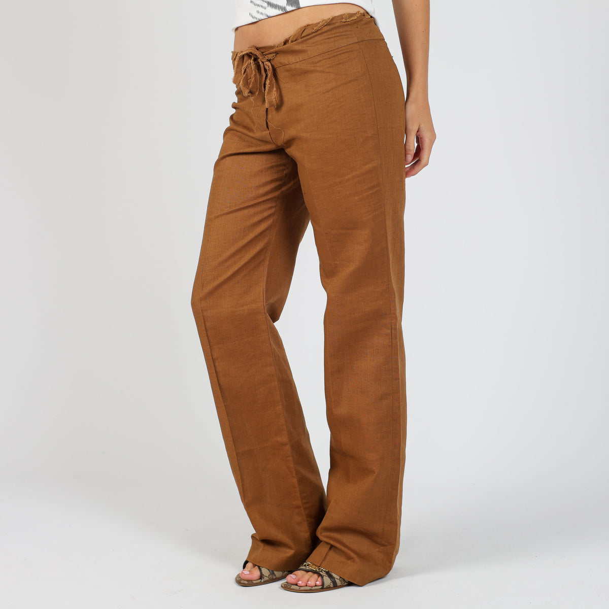 Tan Y2K Naf Naf Woven Trousers (S)