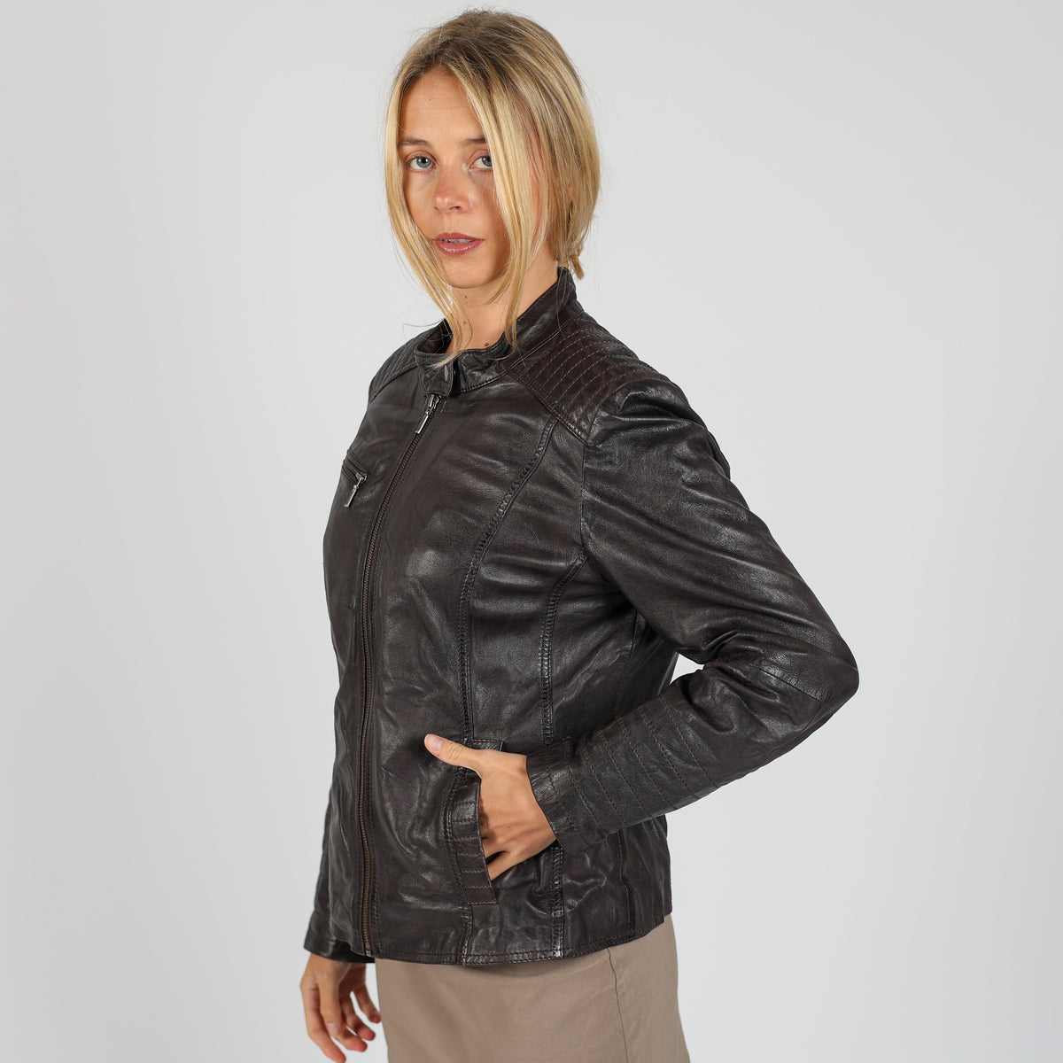 Purple Y2K Manguun Leather Jacket (L)