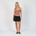 Black Y2K Made in Italy Woven Mini Skirt (S)