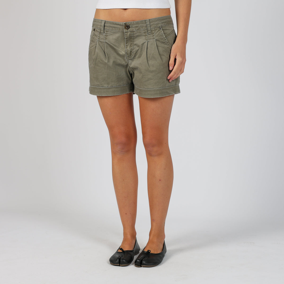 Dark Green Y2K Guess Jeans Woven Shorts (S)
