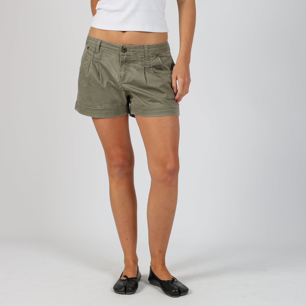 Dark Green Y2K Guess Jeans Woven Shorts (S)