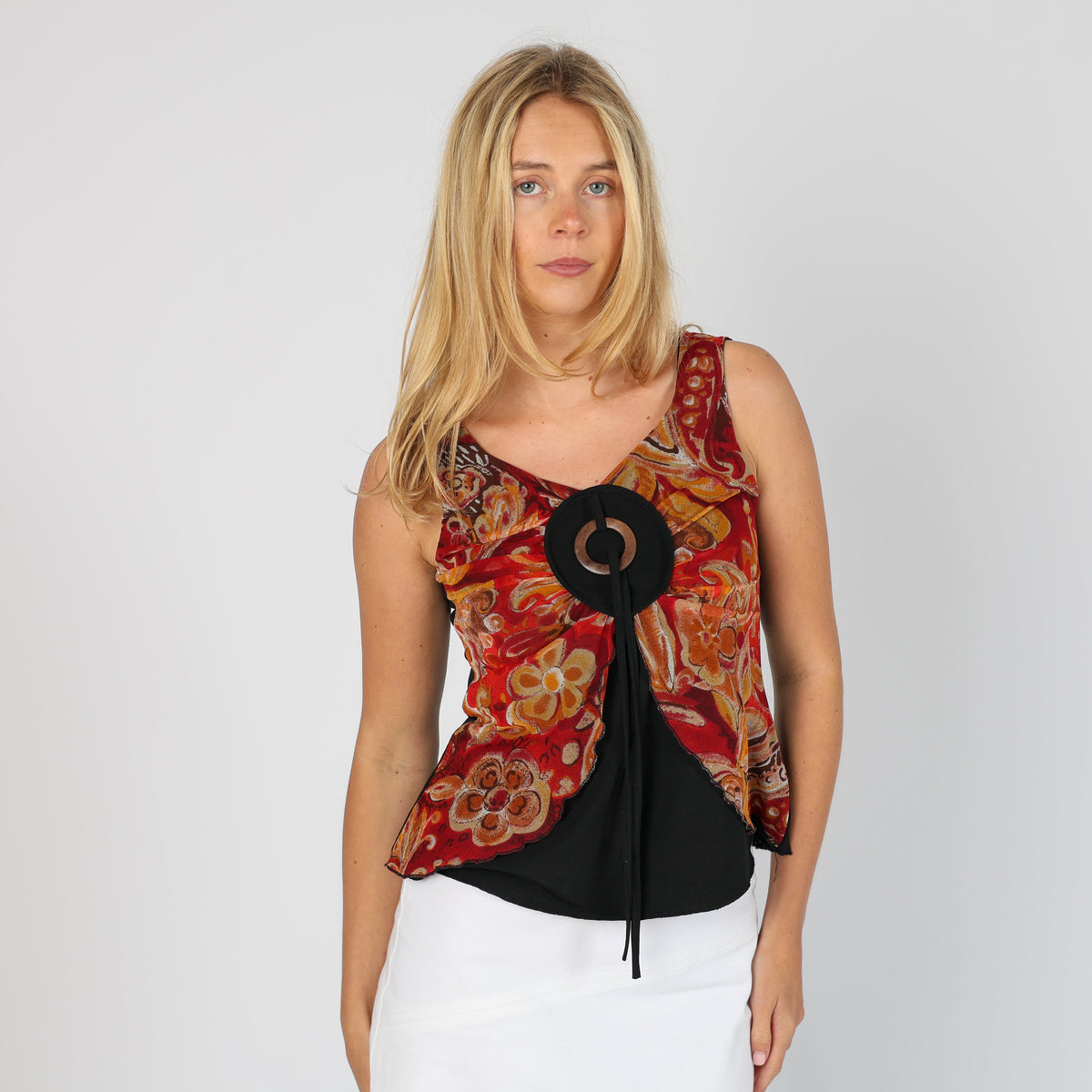 Black Y2K Made in Italy Cami (S)