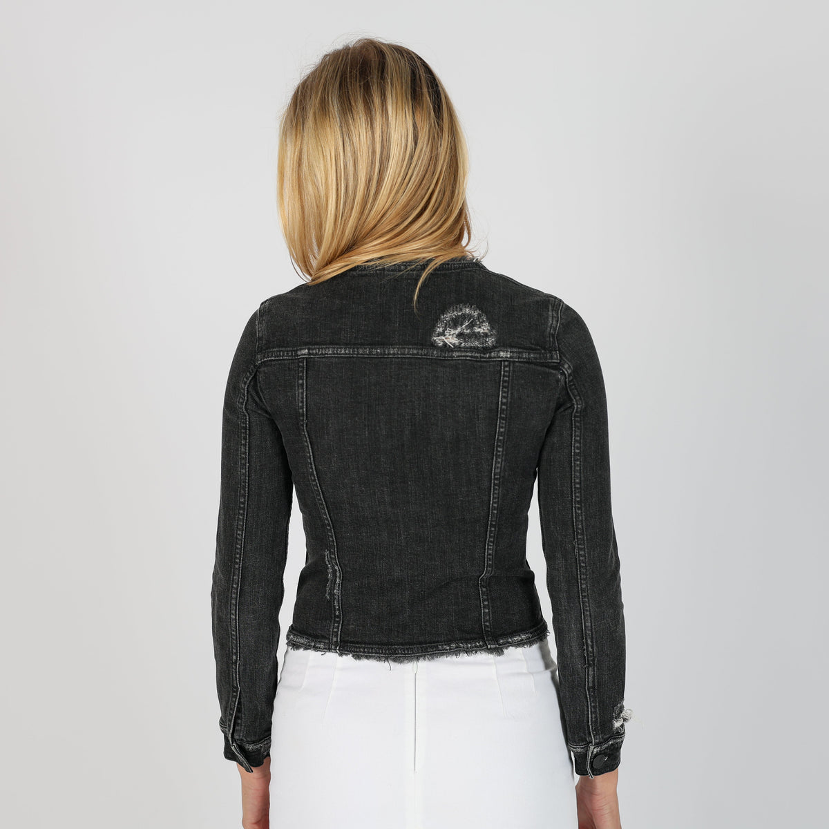 Charcoal Grey Y2K Miss Sixty Denim Jacket (XS)