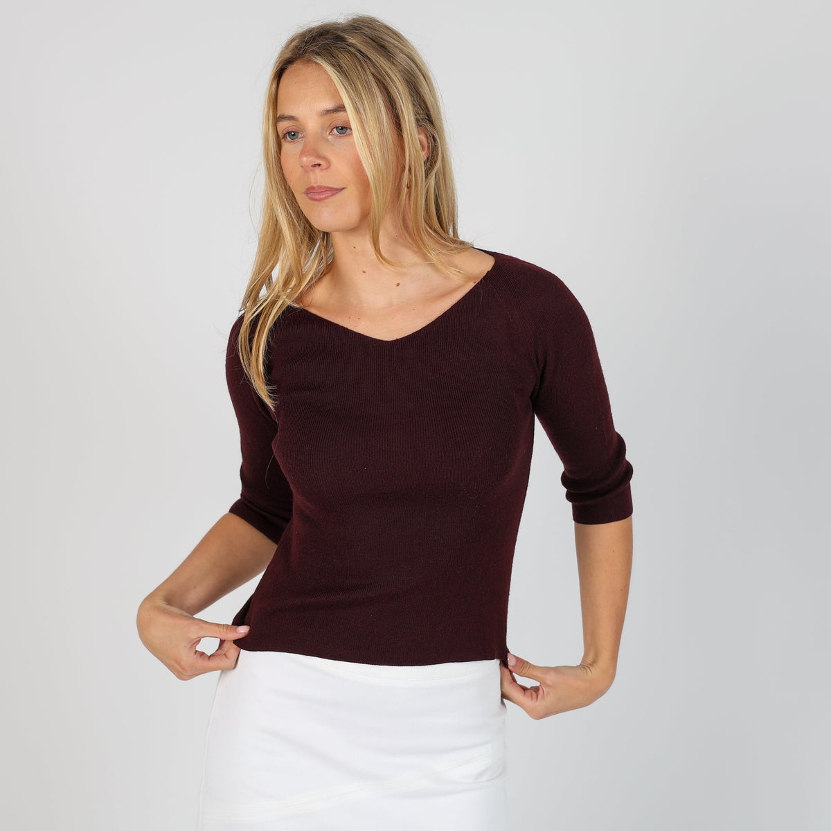 Purple Y2K Stefanel Knitted Top (XS)