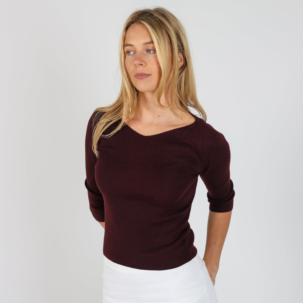 Purple Y2K Stefanel Knitted Top (XS)