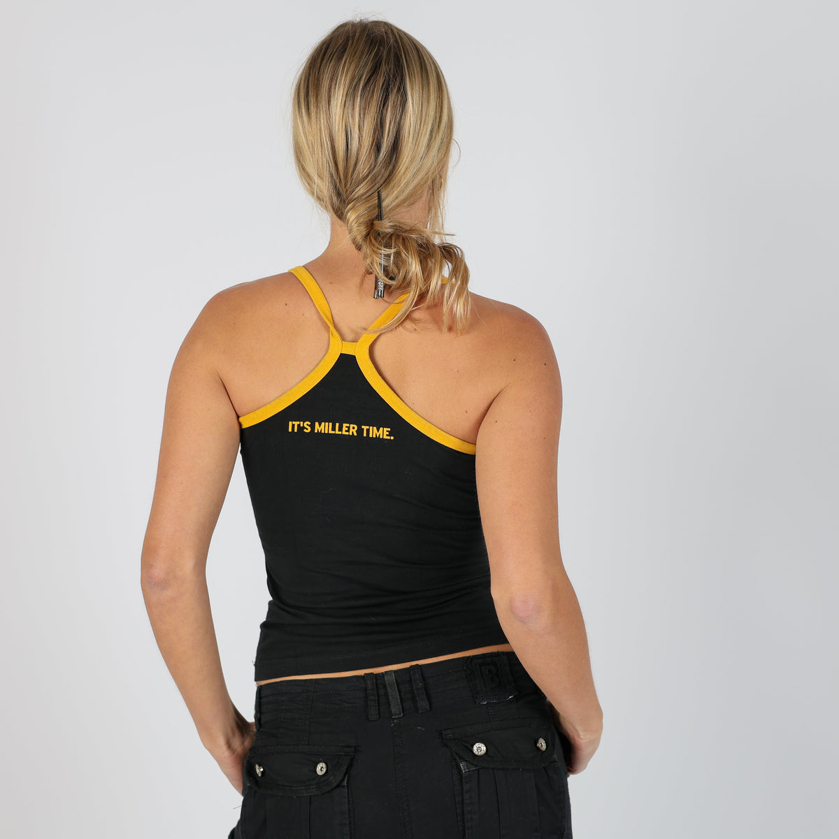 Black Y2K Miller Woven Vest (XS)