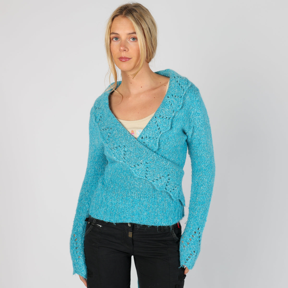 Blue Y2K Max&Jenny Knitted Jumper (M)