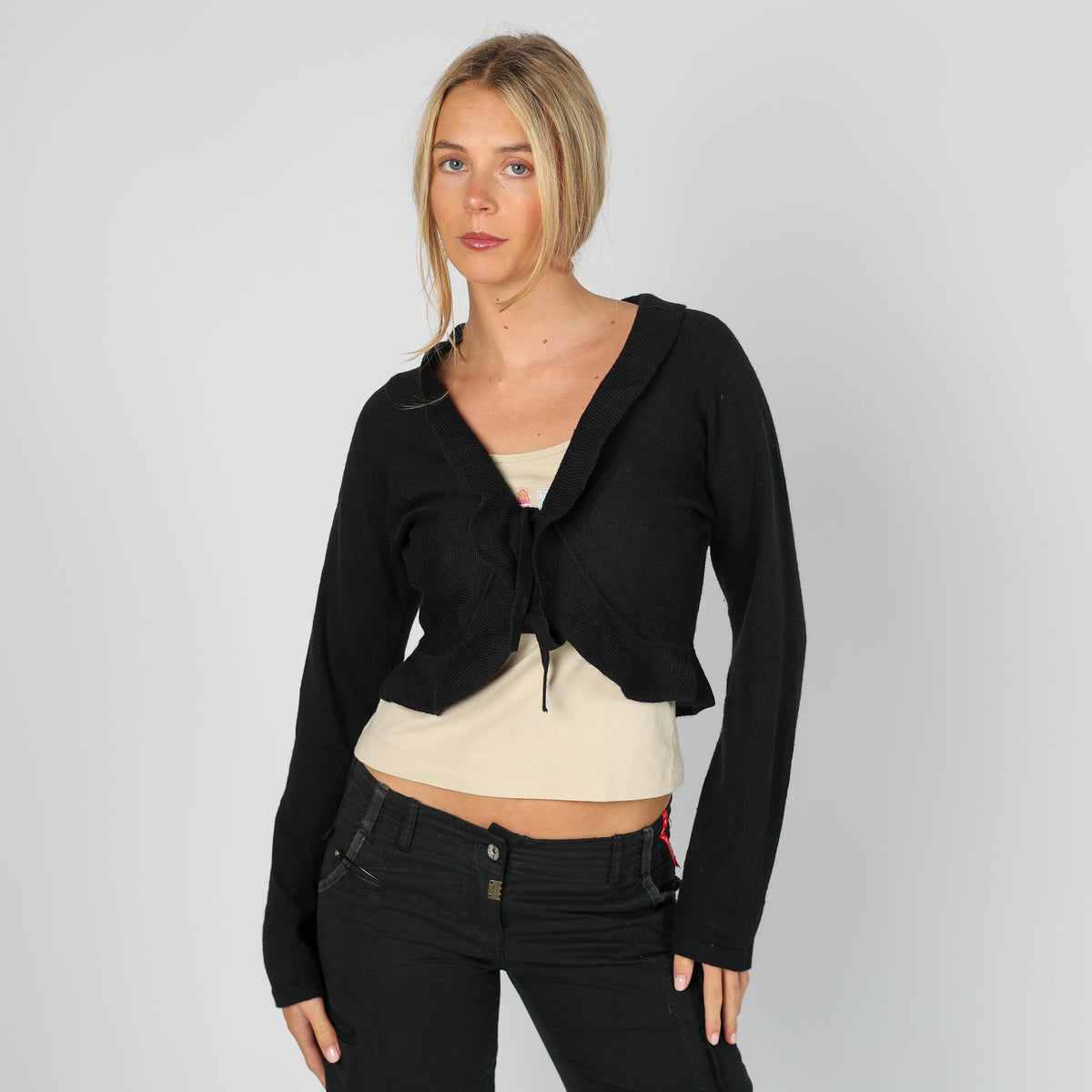 Black Y2K Luisa Spagnoli Knitted Jumper (S)