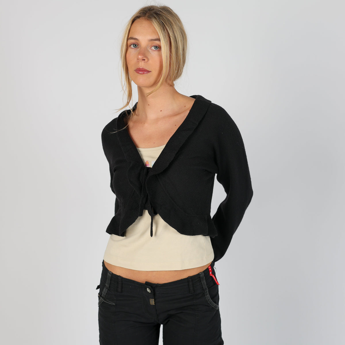 Black Y2K Luisa Spagnoli Knitted Jumper (S)