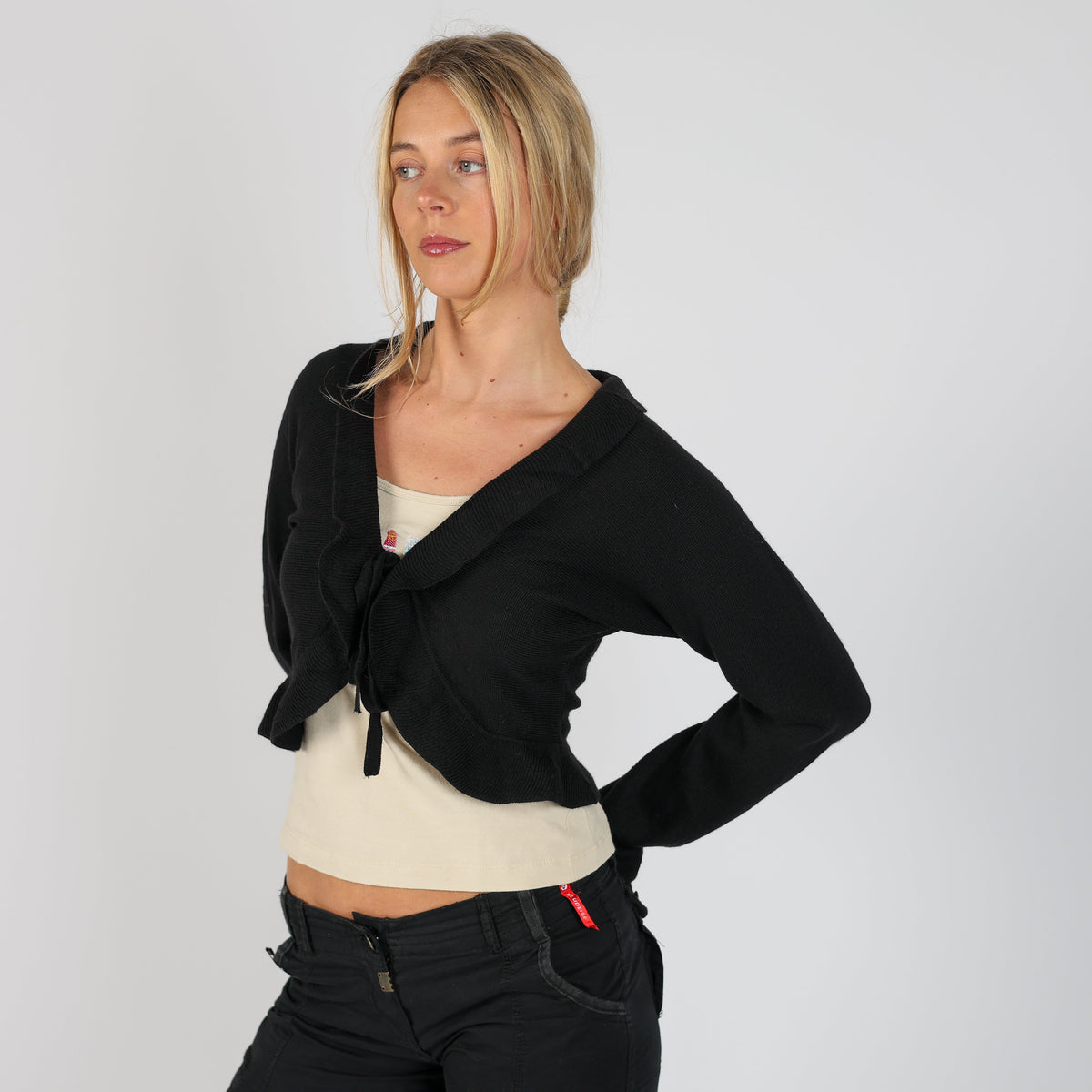 Black Y2K Luisa Spagnoli Knitted Jumper (S)