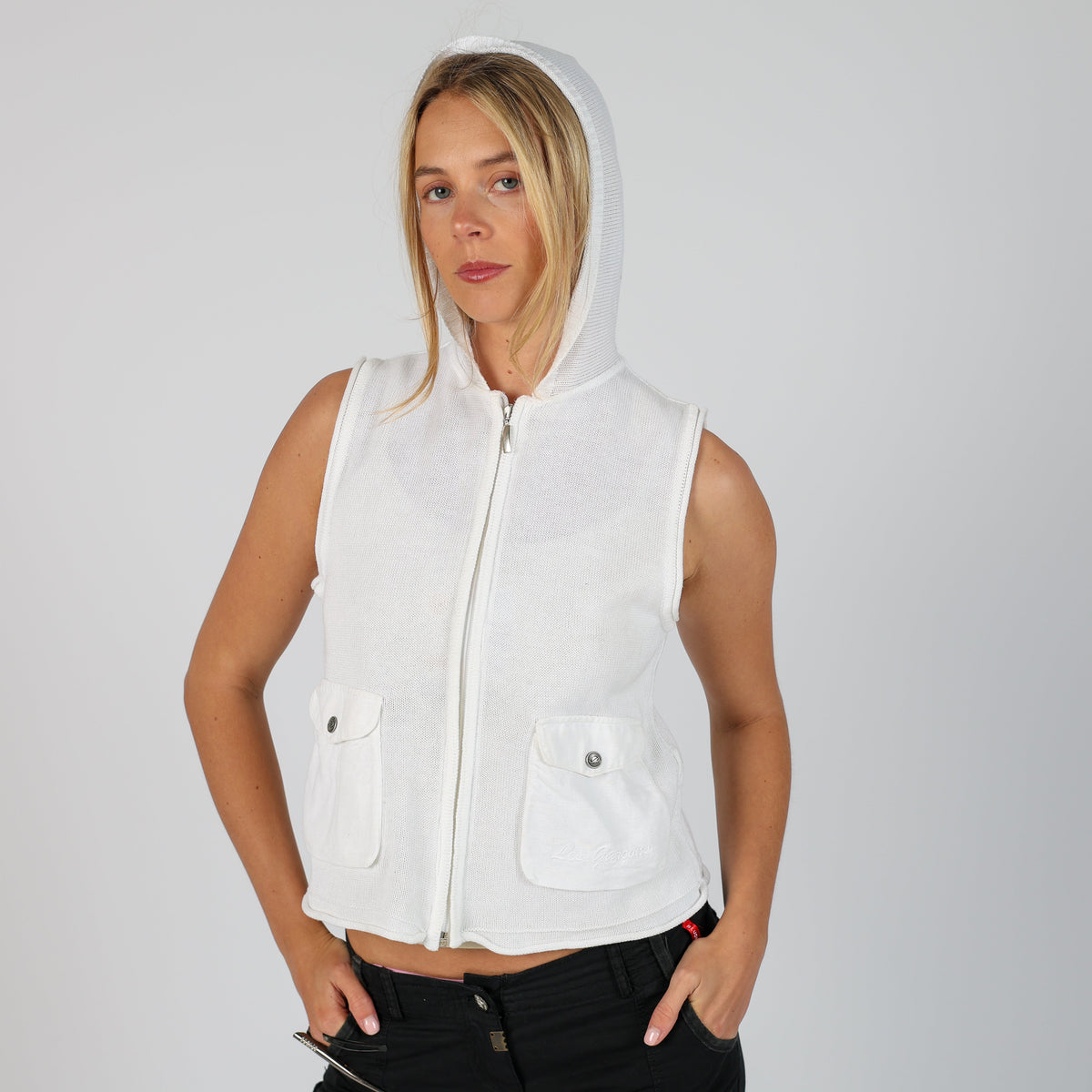 Ivory Y2K Made in Italy Knitted Top (S)