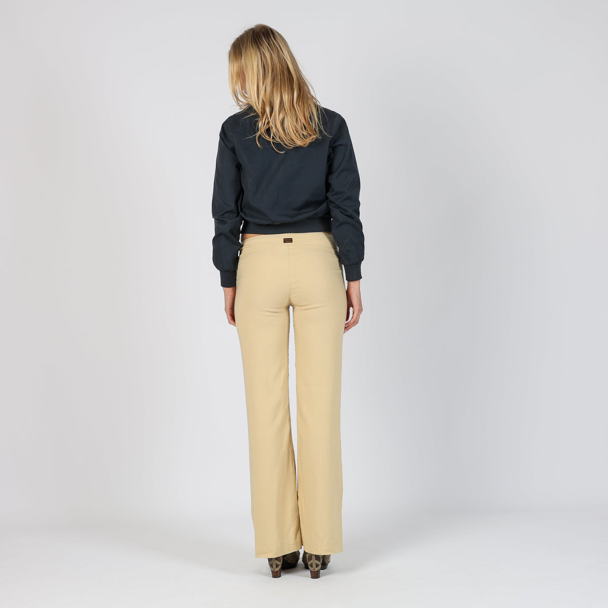 Tan Y2K Indian Rose Casual Trousers (XS)