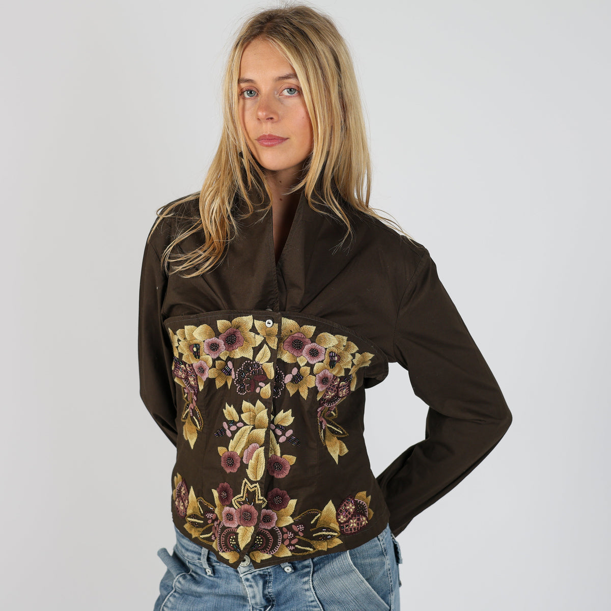 Brown Y2K Nara Camicie Shirt (L)