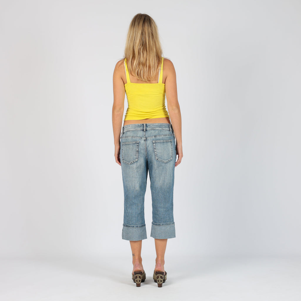 Light Blue Y2K You 3/4 Jeans (M)