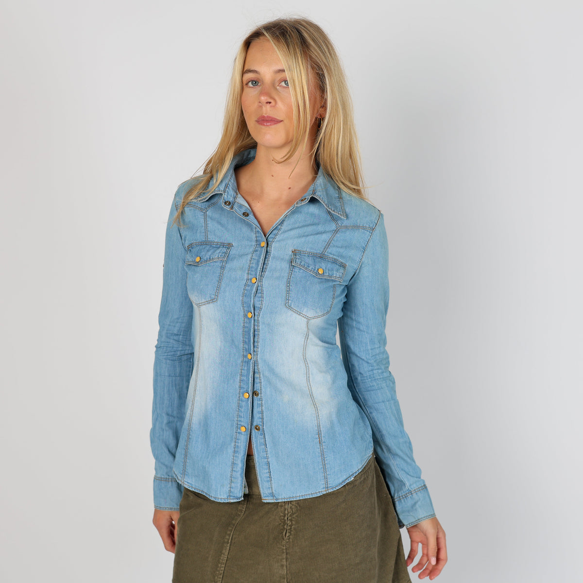 Light Blue Y2K Sixte Shirt (XS)