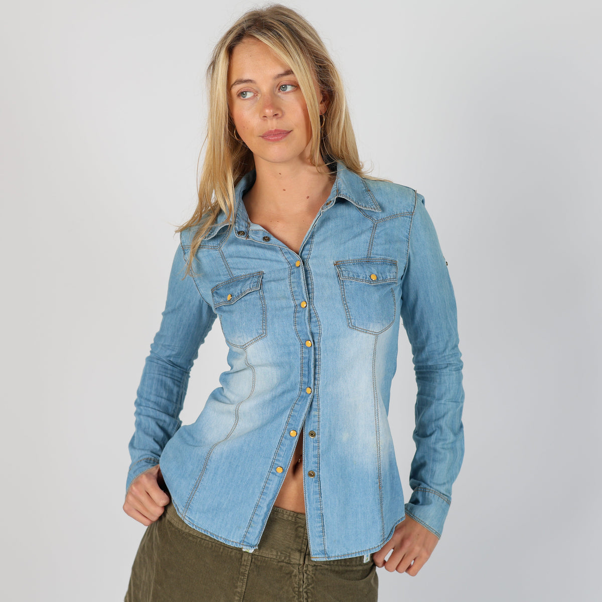 Light Blue Y2K Sixte Shirt (XS)