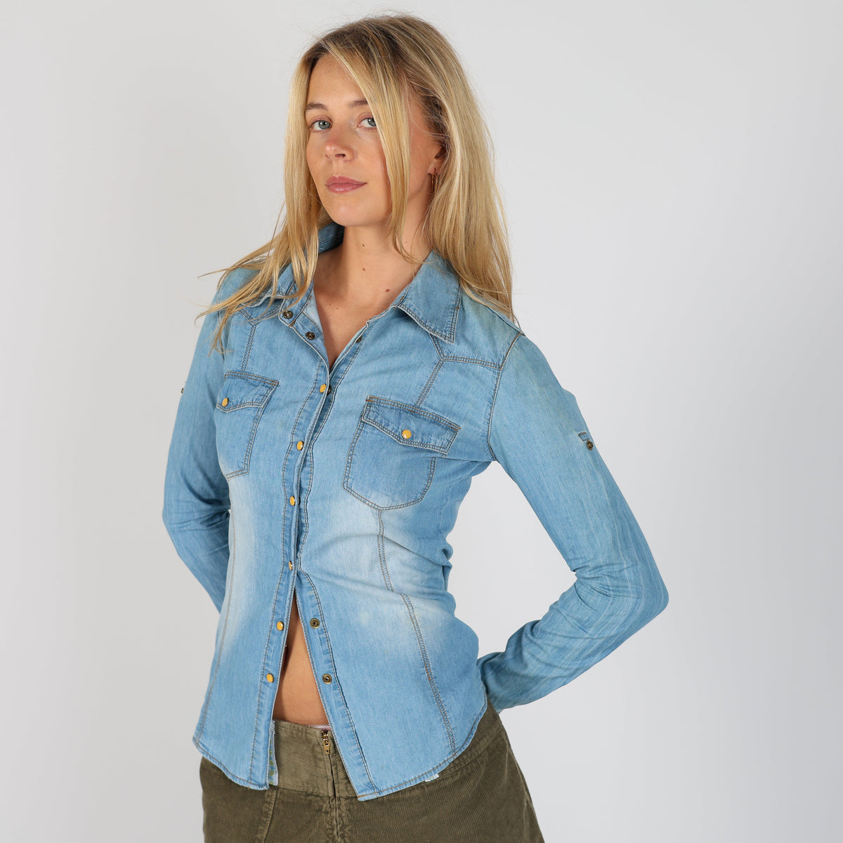 Light Blue Y2K Sixte Shirt (XS)