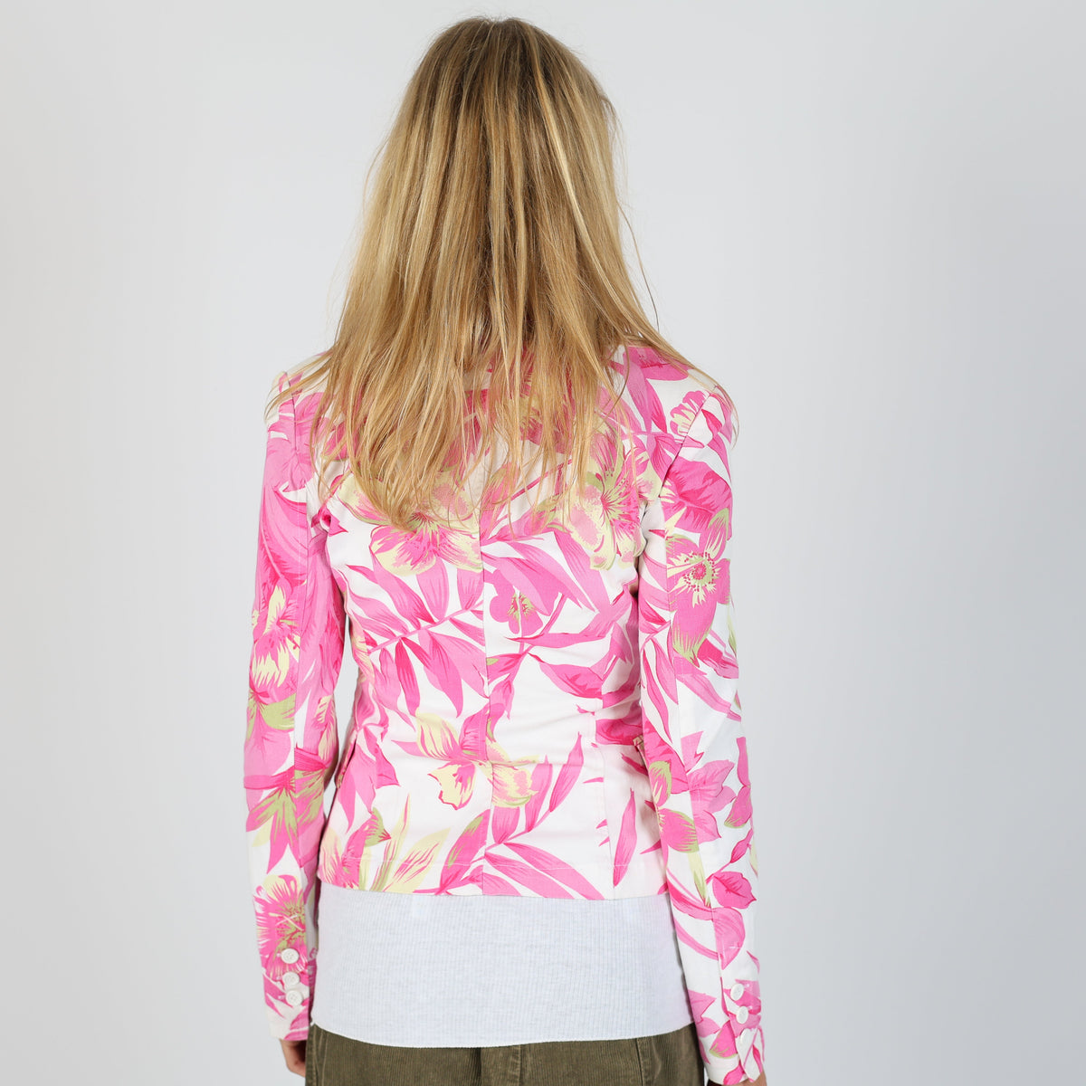 Ivory Y2K Terranova Blazer Floral (S)