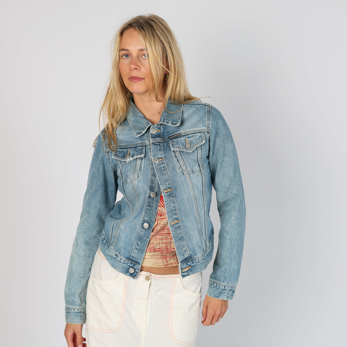 Light Blue Y2K Unlimited Denim Jacket (S)